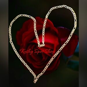 NWOT 🔗⛓️‍💥 Figaro Link Sterling Silver 925 Stamped 🔗⛓️‍💥🔗⛓️‍💥 ‼️‼️ 20”L ‼️